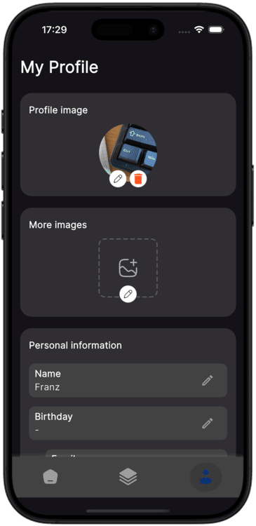 Mobile App Screen 1